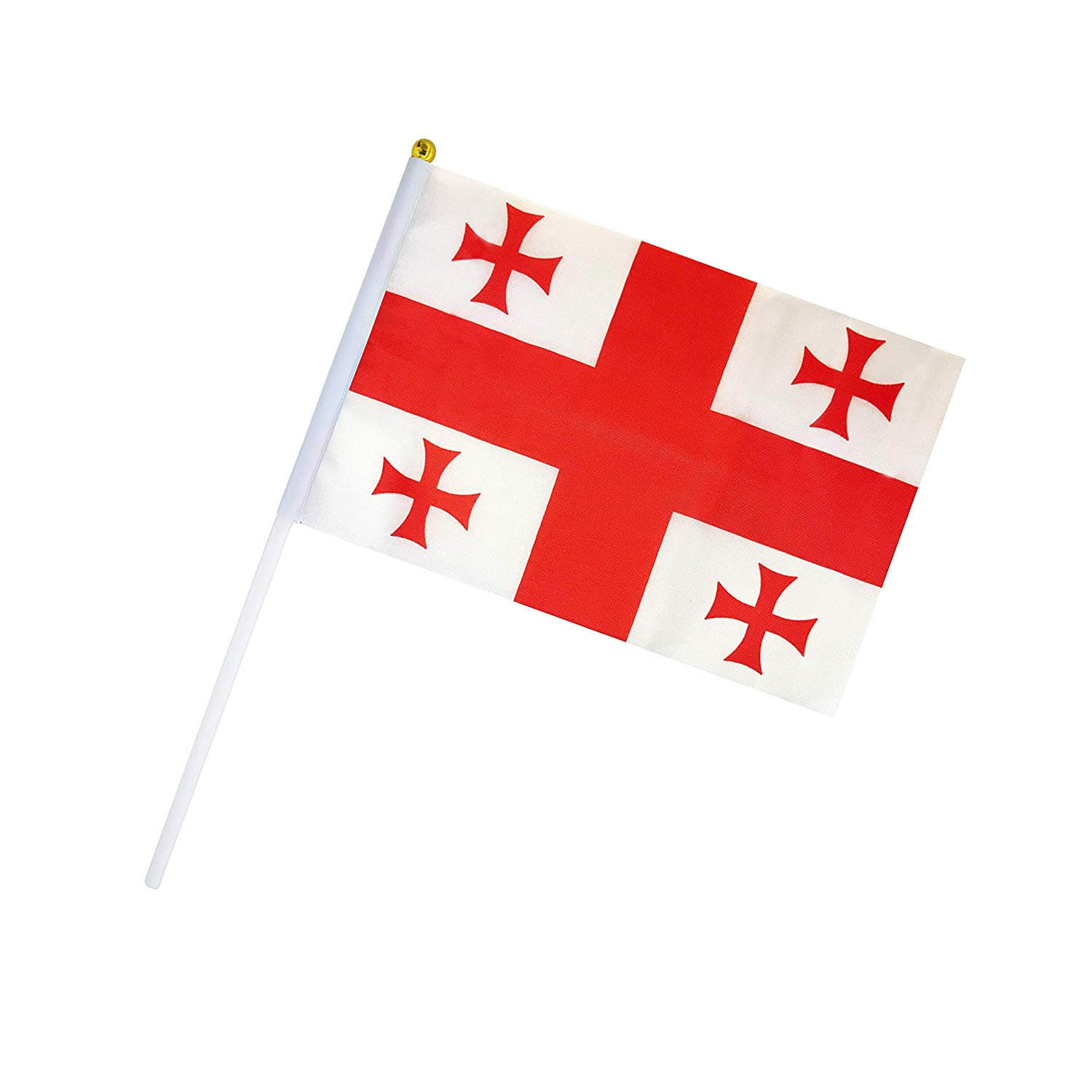 Georgian Flag Small Hand Waving National Flag 14*21cm  5pcs