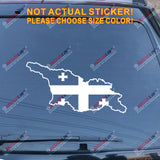 Georgia Country Flag Map Outline Silhouette Decal Sticker Car Vinyl no bkgrd b