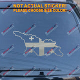 Georgia Country Flag Map Outline Silhouette Decal Sticker Car Vinyl no bkgrd b