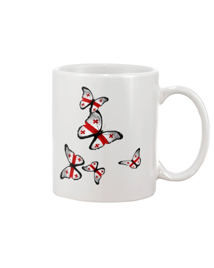 Georgian Flag Butterfly Mug