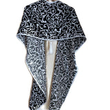 Traditional, White black Hooded Scarf, ,,Kabalakhi