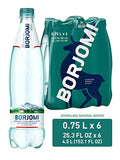 Borjomi Sparkling Mineral Water - 6 Pack PET Bottled Water (25.3 Fl. Oz. ea)