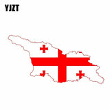 YJZT 14.5CM*7.3CM Creative Car Styling Georgia Flag Map StickerS Motorcycle Car Accessories 6-0849