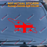 Georgia Country Flag Map Outline Silhouette Decal Sticker Car Vinyl no bkgrd b
