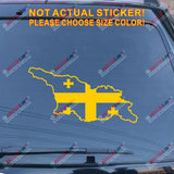 Georgia Country Flag Map Outline Silhouette Decal Sticker Car Vinyl no bkgrd b