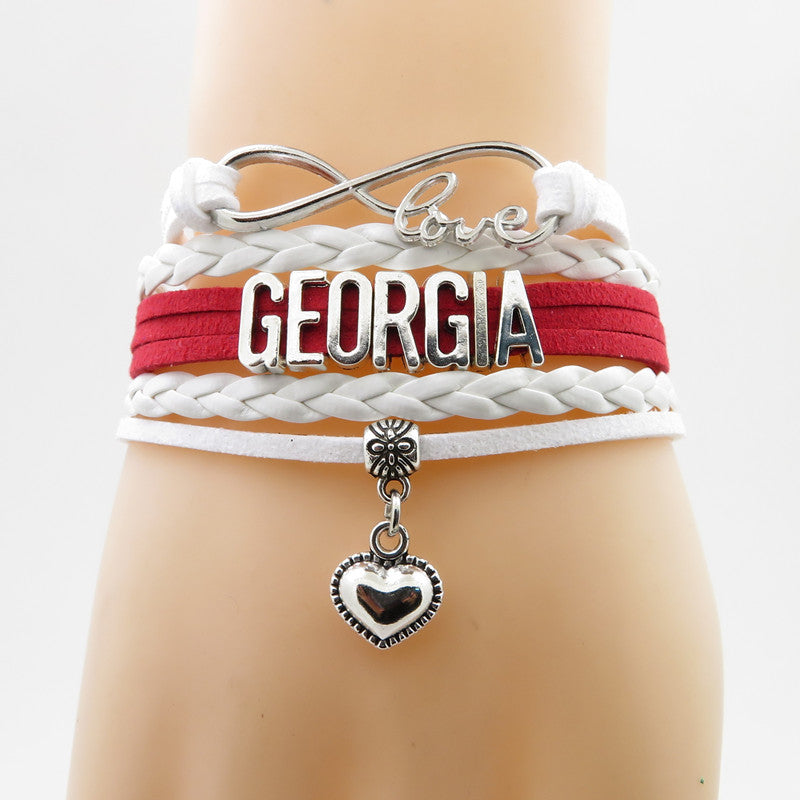 Trendy Style - "Love Georgia" Unisex  Bracelet. For Men & Women.